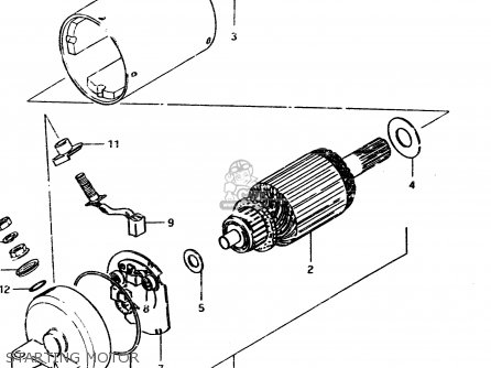 STARTING MOTOR - GSX450L 1983 (D) GENERAL EXPORT (E01)