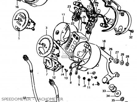 SPEEDOMETER - TACHOMETER - GSX450L 1983 (D) GENERAL EXPORT (E01)