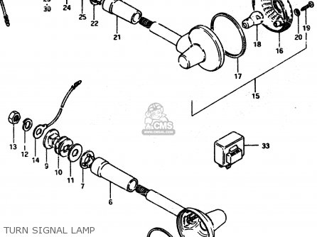 TURN SIGNAL LAMP - GSX450L 1983 (D) GENERAL EXPORT (E01)