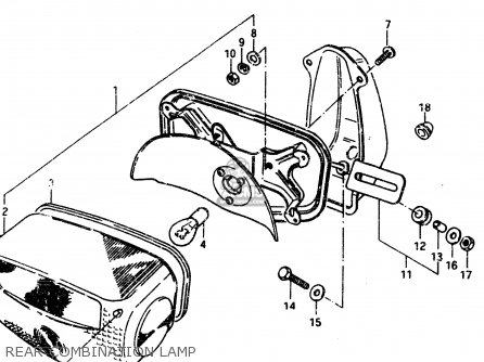 REAR COMBINATION LAMP - GSX450L 1983 (D) GENERAL EXPORT (E01)