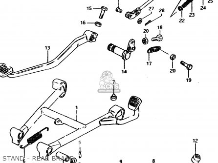 STAND - REAR BRAKE - GSX450L 1983 (D) GENERAL EXPORT (E01)