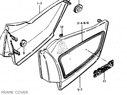 FRAME COVER - GSX450L 1983 (D) GENERAL EXPORT (E01)