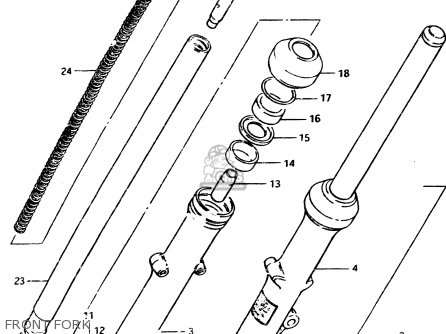 FRONT FORK - GSX450L 1983 (D) GENERAL EXPORT (E01)