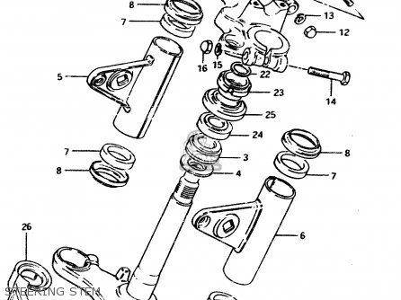 STEERING STEM - GSX450L 1983 (D) GENERAL EXPORT (E01)