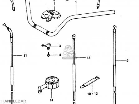 HANDLEBAR - GSX450L 1983 (D) GENERAL EXPORT (E01)