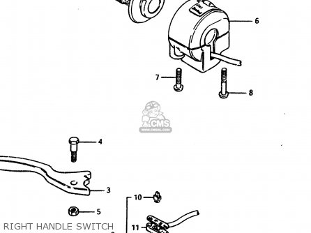 RIGHT HANDLE SWITCH - GSX450L 1983 (D) GENERAL EXPORT (E01)