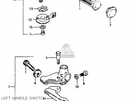 LEFT HANDLE SWITCH - GSX450L 1983 (D) GENERAL EXPORT (E01)