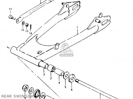 REAR SWINGING ARM - GSX450L 1983 (D) GENERAL EXPORT (E01)