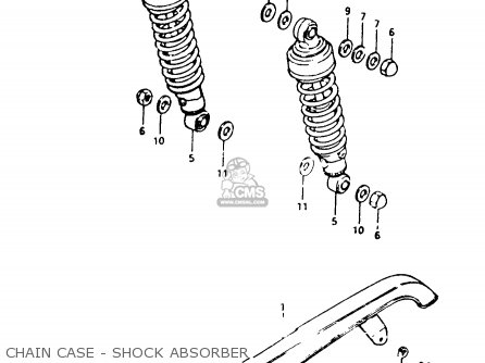 CHAIN CASE - SHOCK ABSORBER - GSX450L 1983 (D) GENERAL EXPORT (E01)