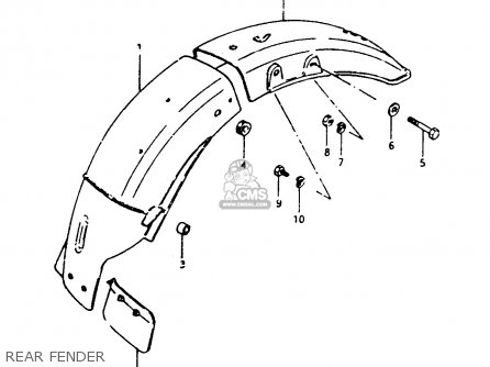 REAR FENDER - GSX450L 1983 (D) GENERAL EXPORT (E01)