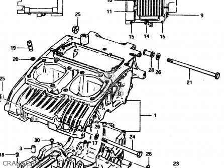 CRANKCASE - GSX450L 1983 (D) GENERAL EXPORT (E01)