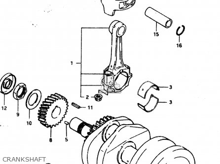 CRANKSHAFT - GSX450L 1983 (D) GENERAL EXPORT (E01)