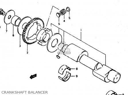 CRANKSHAFT BALANCER - GSX450L 1983 (D) GENERAL EXPORT (E01)