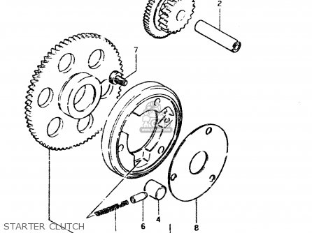 STARTER CLUTCH - GSX450L 1983 (D) GENERAL EXPORT (E01)