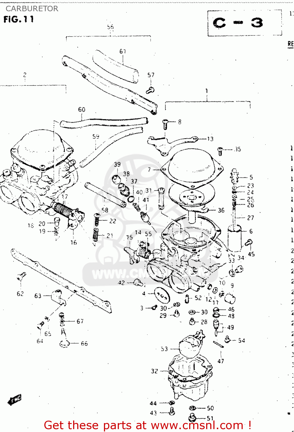 CARBURETOR GSX500E 1984 (E) GENERAL EXPORT (E01)