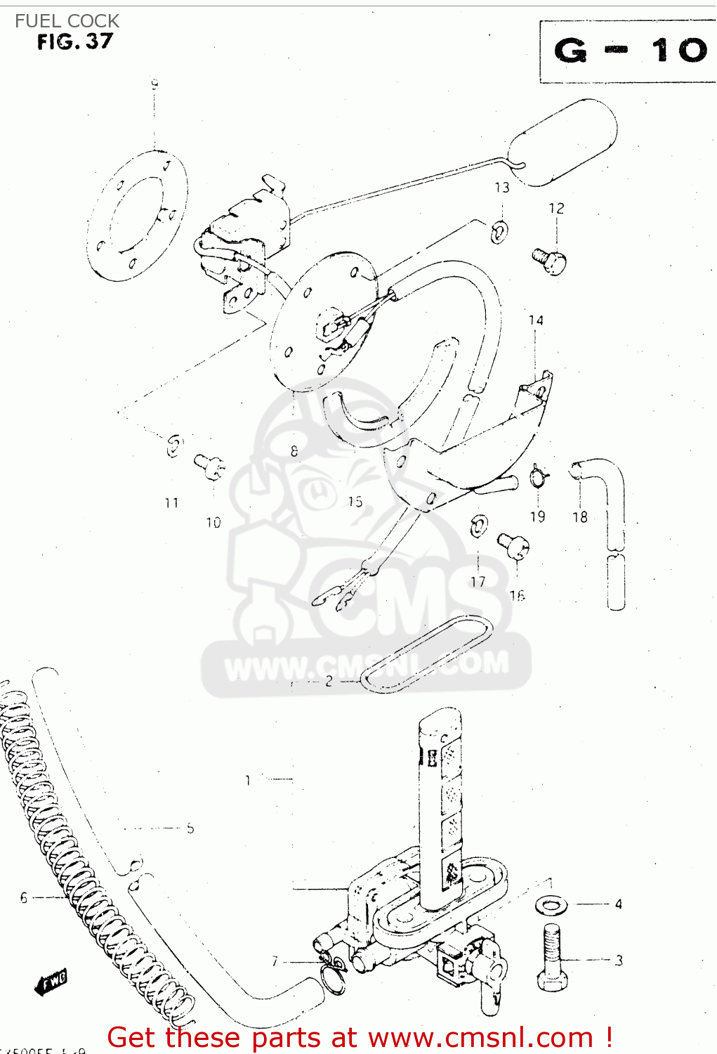 FUEL COCK GSX500E 1984 (E) GENERAL EXPORT (E01)