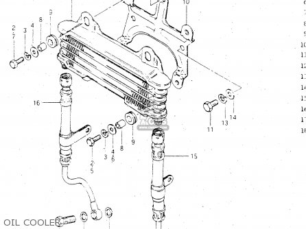 OIL COOLER - GSX500E 1984 (E) GENERAL EXPORT (E01)