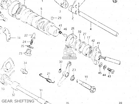 GEAR SHIFTING - GSX500E 1984 (E) GENERAL EXPORT (E01)