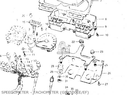 SPEEDOMETER - TACHOMETER (GSX500EE/EF) - GSX500E 1984 (E) GENERAL EXPORT (E01)