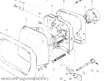 HEADLAMP (GSX500ESE/ESF) - GSX500E 1984 (E) GENERAL EXPORT (E01)