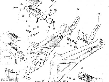 FOOTREST - GSX500E 1984 (E) GENERAL EXPORT (E01)