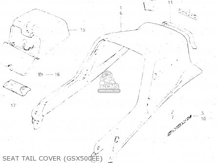 SEAT TAIL COVER (GSX500EE) - GSX500E 1984 (E) GENERAL EXPORT (E01)