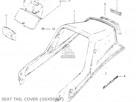 SEAT TAIL COVER (GSX500EF) - GSX500E 1984 (E) GENERAL EXPORT (E01)