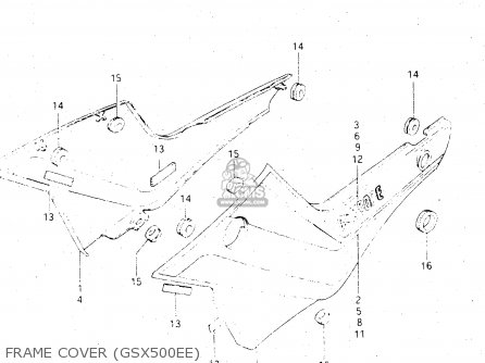 FRAME COVER (GSX500EE) - GSX500E 1984 (E) GENERAL EXPORT (E01)