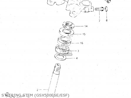 STEERING STEM (GSX500ESE/ESF) - GSX500E 1984 (E) GENERAL EXPORT (E01)