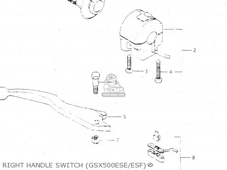 RIGHT HANDLE SWITCH (GSX500ESE/ESF) - GSX500E 1984 (E) GENERAL EXPORT (E01)