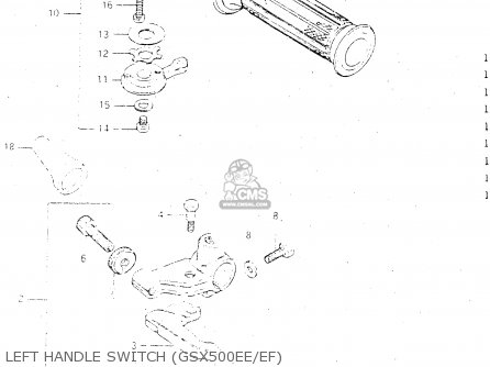 LEFT HANDLE SWITCH (GSX500EE/EF) - GSX500E 1984 (E) GENERAL EXPORT (E01)