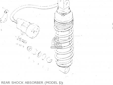 REAR SHOCK ABSORBER (MODEL E) - GSX500E 1984 (E) GENERAL EXPORT (E01)