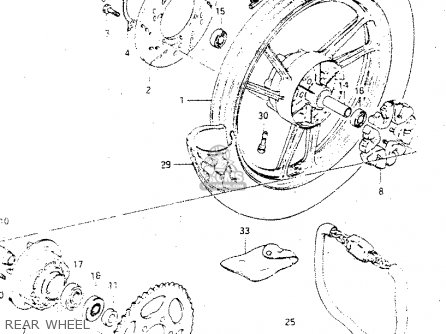 REAR WHEEL - GSX500E 1984 (E) GENERAL EXPORT (E01)