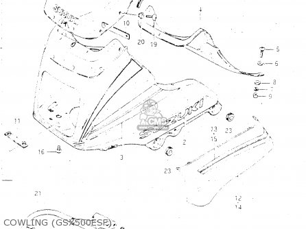 COWLING (GSX500ESF) - GSX500E 1984 (E) GENERAL EXPORT (E01)