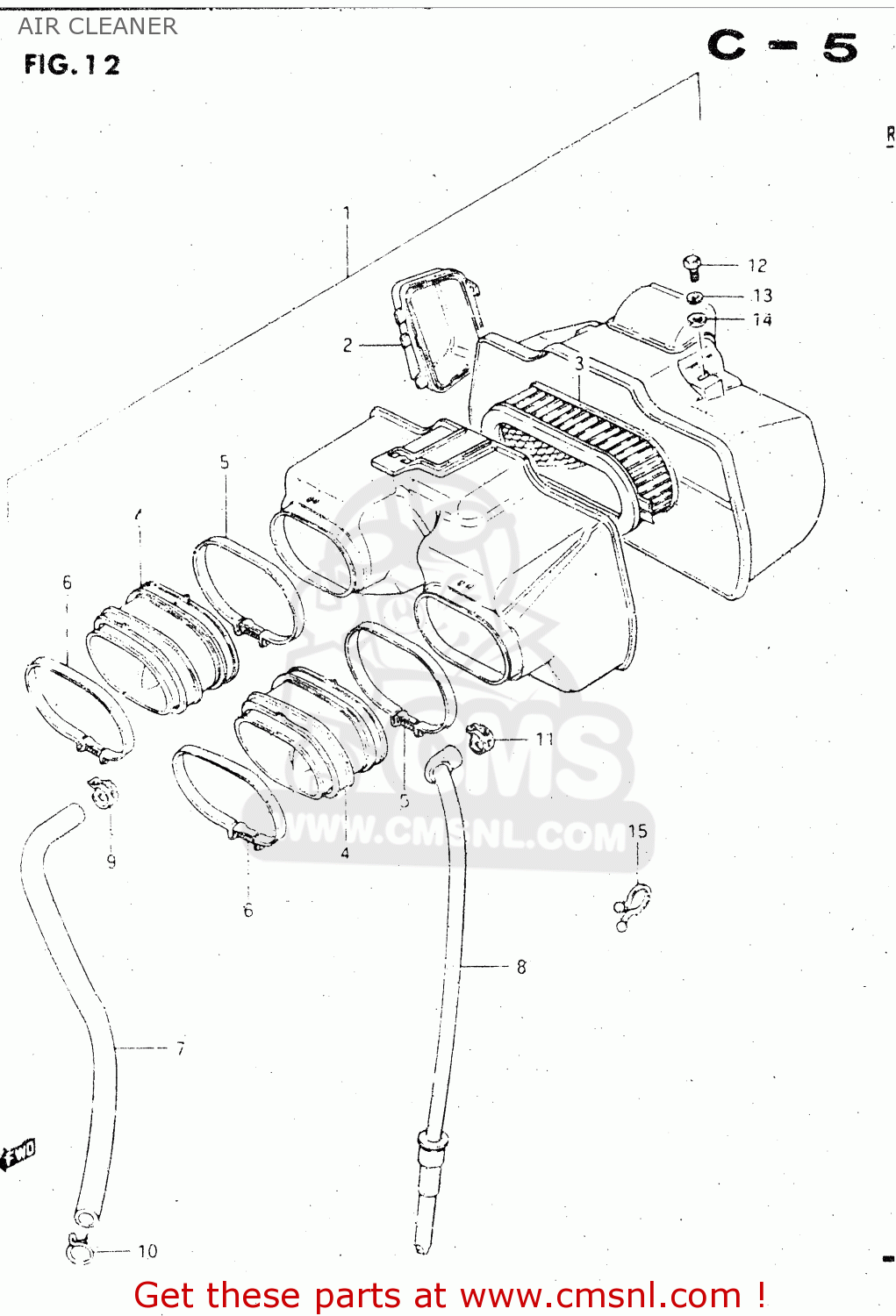 AIR CLEANER GSX500E 1985 (F) GENERAL EXPORT (E01)