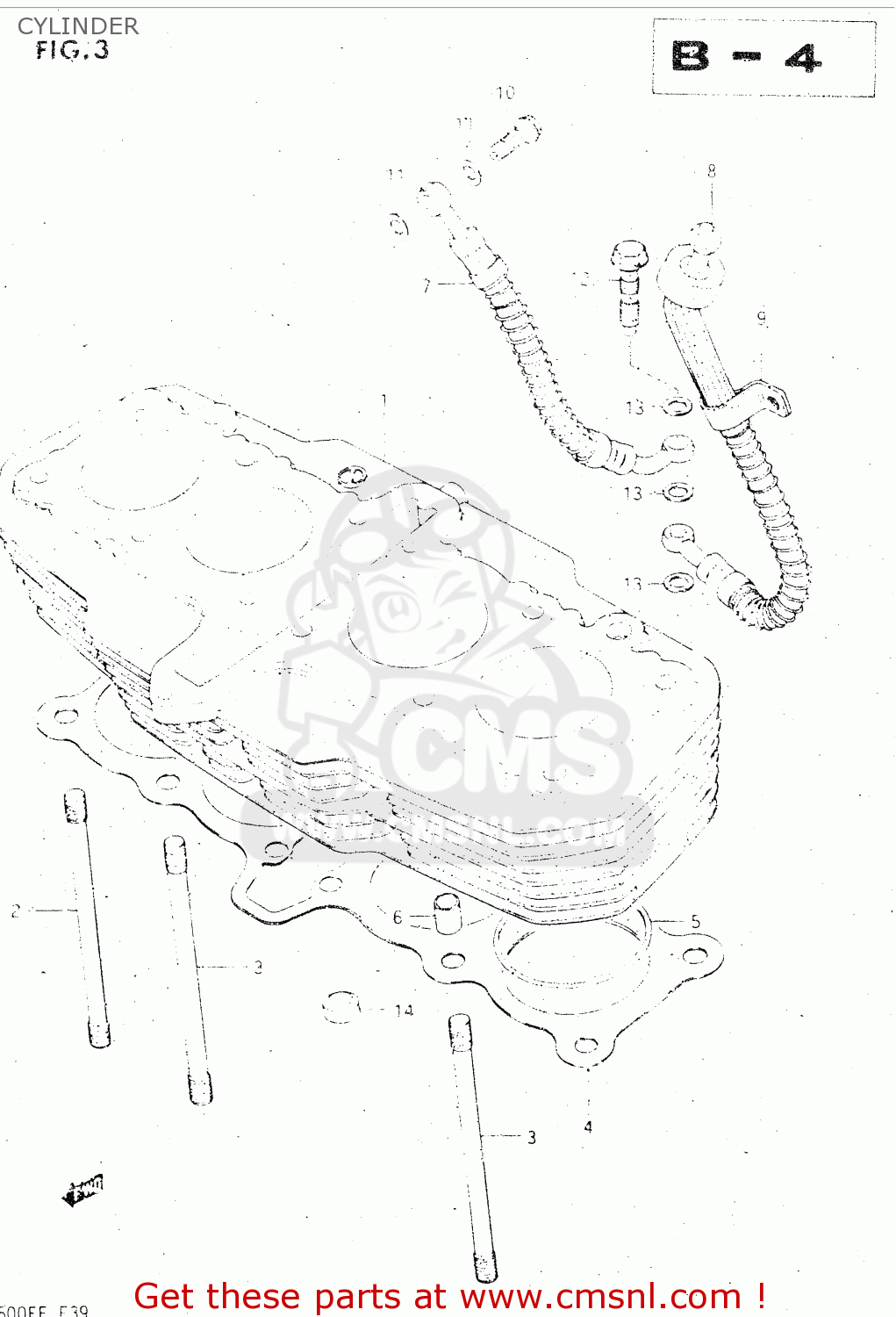 CYLINDER GSX500E 1985 (F) GENERAL EXPORT (E01)