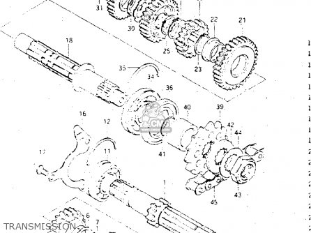 TRANSMISSION - GSX500E 1985 (F) GENERAL EXPORT (E01)