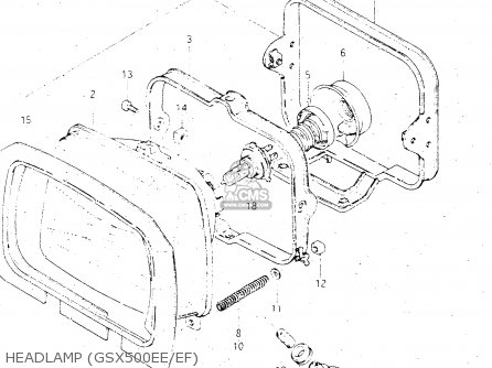 HEADLAMP (GSX500EE/EF) - GSX500E 1985 (F) GENERAL EXPORT (E01)