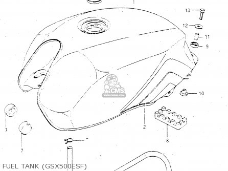 FUEL TANK (GSX500ESF) - GSX500E 1985 (F) GENERAL EXPORT (E01)
