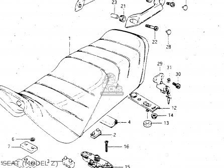 SEAT (MODEL Z) - GSX500E 1985 (F) GENERAL EXPORT (E01)