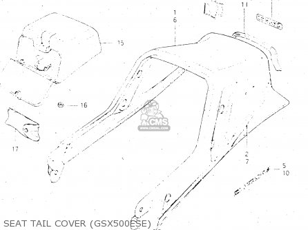 SEAT TAIL COVER (GSX500ESE) - GSX500E 1985 (F) GENERAL EXPORT (E01)
