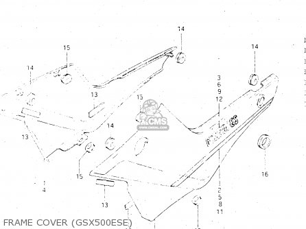 FRAME COVER (GSX500ESE) - GSX500E 1985 (F) GENERAL EXPORT (E01)