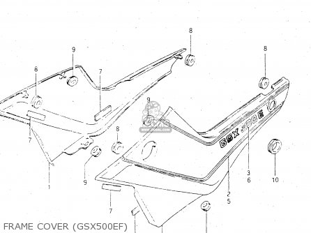 FRAME COVER (GSX500EF) - GSX500E 1985 (F) GENERAL EXPORT (E01)