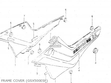 FRAME COVER (GSX500ESF) - GSX500E 1985 (F) GENERAL EXPORT (E01)