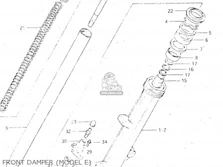 FRONT DAMPER (MODEL E) - GSX500E 1985 (F) GENERAL EXPORT (E01)