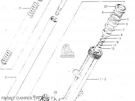 FRONT DAMPER (MODEL F) - GSX500E 1985 (F) GENERAL EXPORT (E01)