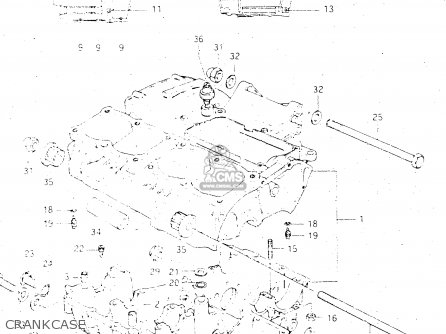CRANKCASE - GSX500E 1985 (F) GENERAL EXPORT (E01)