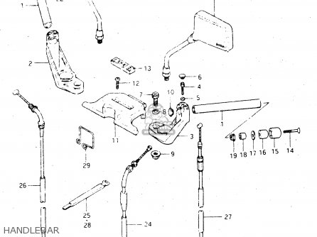 HANDLEBAR - GSX500E 1985 (F) GENERAL EXPORT (E01)