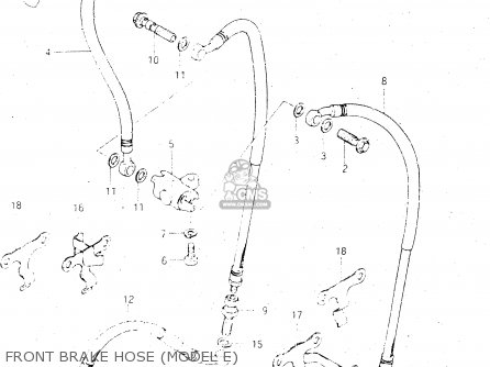 FRONT BRAKE HOSE (MODEL E) - GSX500E 1985 (F) GENERAL EXPORT (E01)