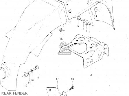 REAR FENDER - GSX500E 1985 (F) GENERAL EXPORT (E01)